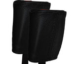 BLACK STITCHING FITS RENAULT MEGANE 08-12 2X FRONT SEAT BELT STALK COVERS