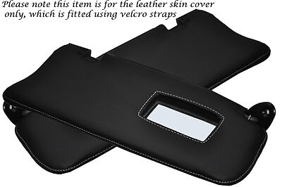 WHITE STITCHING FITS TOYOTA SUPRA MK3 86-93 2X SUN VISORS LEATHER COVERS