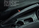 WHITE STITCHING FITS RENAULT CLIO 2013+ LEATHER HANDBRAKE GAITER ONLY CUSTOM NEW