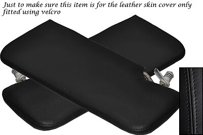 BLACK STITCH FITS VAUXHALL OPEL VIVA 2X SUN VISORS LEATHER COVERS ONLY
