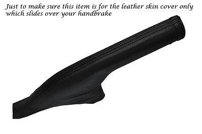 BLACK STITCHING FITS SKODA OCTAVIA MK2 2004-2010 LEATHER HANDBRAKE GAITER COVER