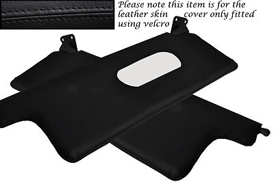 BLACK STITCH FITS CITROEN CX 85-92 2X SUN VISORS LEATHER COVERS ONLY CUSTOM NEW