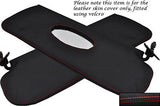 RED STITCH FITS RELIANT SCIMITAR GTE SE5 2X SUN VISORS LEATHER COVERS ONLY