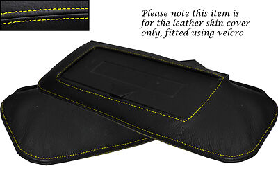 YELLOW STITCH FITS CORVETTE C4 84-96 2X SUN VISORS LEATHER COVERS ONLY