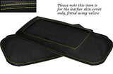 YELLOW STITCH FITS CORVETTE C4 84-96 2X SUN VISORS LEATHER COVERS ONLY