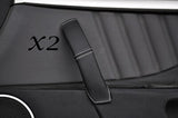 WHITE STITCHING FITS ALFA ROMEO BRERA 06-11 2X DOOR HANDLE LEATHER COVERS