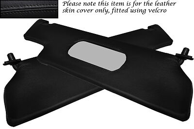 BLACK STITCH FITS RENAULT ALPINE GTA V6 2X SUN VISORS LEATHER COVERS ONLY