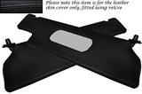 BLACK STITCH FITS RENAULT ALPINE GTA V6 2X SUN VISORS LEATHER COVERS ONLY