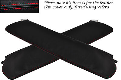 RED STITCH FITS ROVER P6 2000 2200 3500 SC TC V8 2X SUN VISORS LEATHER COVERS