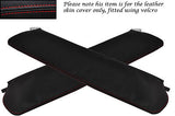 RED STITCH FITS ROVER P6 2000 2200 3500 SC TC V8 2X SUN VISORS LEATHER COVERS