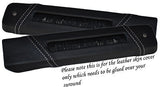 WHITE STITCH FITS VW T4 TRANSPORTER CARAVELLE CAMPER 2 SEAT BELT HEIGHT ADJUSTER