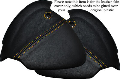 YELLOW STITCH FITS HONDA S2000 99-09 2X CENTRE CONSOLE BOTTOM TRIM LEATHER COVER