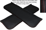 RED STITCHING FITS MORRIS MINOR 1000 55-71 2X SUN VISORS LEATHER COVERS ONLY