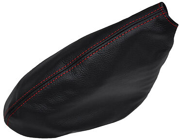 RED STITCH FITS  KIA SEDONA 98-06 LEATHER HANDBRAKE GAITER FITS OVER RUBBER