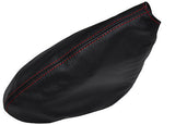RED STITCH FITS  KIA SEDONA 98-06 LEATHER HANDBRAKE GAITER FITS OVER RUBBER