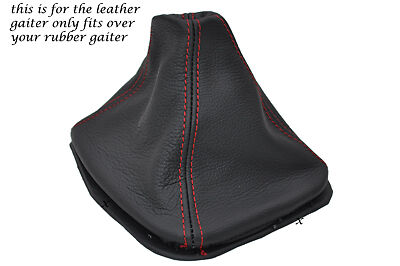 RED STITCH FITS LANDROVER FREELANDER 1997-2003 GEAR LTHR GAITER FITS OVER RUBBER