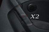 RED STITCH FITS VW GOLF MK6 6 VI 2008-2013 2X REAR DOOR HANDLE LEATHER COVERS