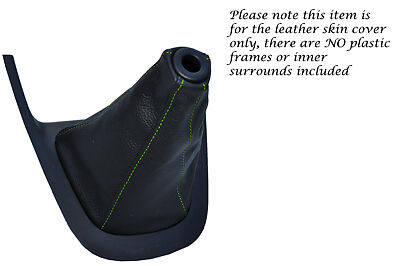 FITS HYUNDAI I10 07-13 LEATHER GEAR GAITER SHIFT BOOT L GREEN ST CUSTOM NEW