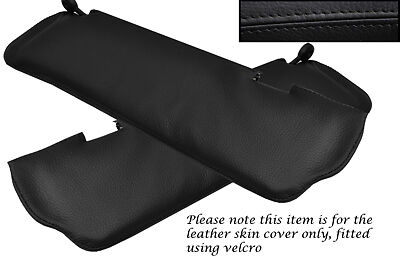 BLACK STITCH FITS TRIUMPH TR8 1980-1981 2X SUN VISORS LEATHER COVERS ONLY