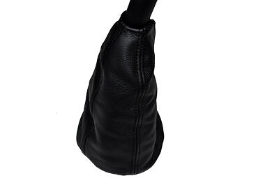 BLACK STITCH FITS FIAT PANDA 85-03 LEATHER GEAR GAITER FITS OVER RUBBER GAITER