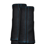 BLUE STITCH FITS CAMARO FIREBIRD 82-92 2X SEAT BELT STALK LEATHER COVERS ONLY