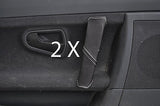 white stitch FITS SMART ROADSTER 03-05 2X DOOR HANDLE LEATHER COVERS CUSTOM NEW