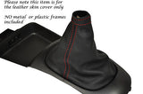RED STITCHING FITS KIA RIO MK2 2005-2010 LEATHER GEAR GAITER CUSTOM NEW