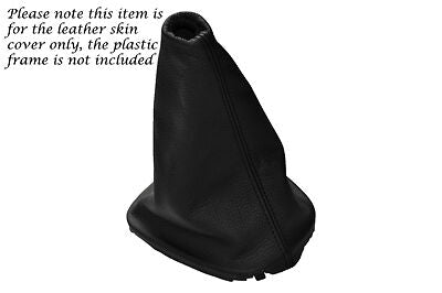 BLACK STITCH FITS PEUGEOT 107 TOYOTA AYGO CITROEN C1 2013+ LEATHER GEAR GAITER