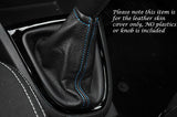BLUE STITCH FITS RENAULT CLIO 2013+ LEATHER GEAR GAITER ONLY CUSTOM NEW