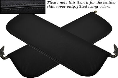 BLACK STITCHING FITS RILEY WOLDELEY 1500 2X SUN VISORS LEATHER COVERS ONLY