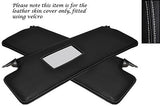 WHITE STITCHING FITS ROVER P5 P5B V8 COUPE 2X SUN VISORS LEATHER COVERS ONLY