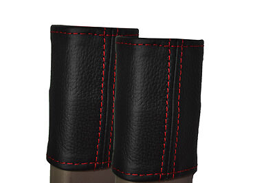 RED STITCH FITS CAMARO FIREBIRD 97-02 2X SEAT BELT STALK LEATHER COVERS ONLY