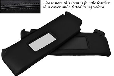BLACK STITCH FITS RENAULT CLIO MK1 1990-1998 2X SUN VISORS LEATHER COVERS ONLY