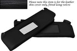BLACK STITCH FITS RENAULT CLIO MK1 1990-1998 2X SUN VISORS LEATHER COVERS ONLY