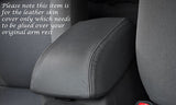 GREY STITCHING FITS TOYOTA HILUX 2005-2013 DARK GREY LEATHER ARMREST COVER ONLY