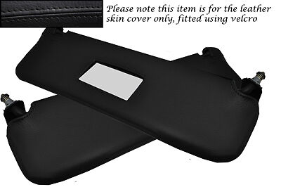 BLACK STITCH FITS AUDI 80 CABRIO CONVERTIBLE 1991-2000 2X SUN VISORS COVERS