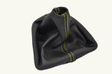 YELLOW STITCHING FITS FIAT FIORINO PEUGEOT BIPPER  2008+ LEATHER GEAR GAITER