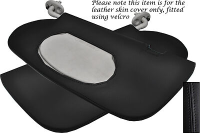 BLACK STITCH FITS CHRYSLER PT CRUISER 00-10 2X SUN VISORS LEATHER COVERS
