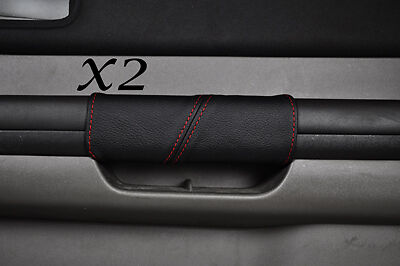 RED STITCH FITS NISSAN X TRAIL X-TRAIL 01-07 2X FRONT DOOR HANDLE LEATHER COVERS