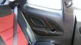 RED STITCH HONDA FITS CIVIC TYPE R 06-11 2X REAR PANEL TRIM SUEDE COVERS ONLY