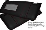 RED STITCH FITS BMW 5 SERIES E39 1995-2003 2X SUN VISORS LEATHER COVERS ONLY