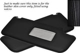 BLACK STITCHING FITS  VW TOURAN 2003-2010 2X SUN VISORS LEATHER COVERS ONLY