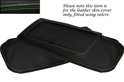 GREEN STITCH FITS CORVETTE C4 84-96 2X SUN VISORS LEATHER COVERS ONLY CUSTOM NEW