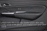 BLUE STITCHING FITS HONDA CIVIC TYPE R 06-11 2X FRONT DOOR CARD TRIM LTHR COVERS
