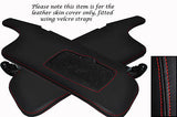 RED STITCHING FITS MAZDA RX7 92-02 2X SUN VISORS LEATHER COVERS ONLY CUSTOM NEW