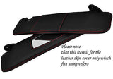 RED STITCH FITS FIAT COUPE 1993-2000 2X SUN VISORS LEATHER COVERS ONLY