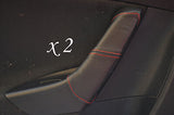 RED STITCHING FITS VW PASSAT B6  05-11 2X REAR DOOR HANDLE LEATHER COVERS