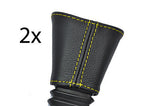 yellow stitch FITS FORD FIESTA MK4 MK5 95-01 2X FRONT SEAT BELT STALK COVERS