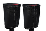 GREY STITCH FITS FIAT 500 & 500 ABARTH 07+ 2X FRONT SEAT BELT LEATHER COVERS