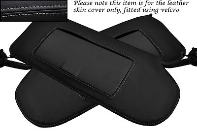 GREY STITCHING FITS CORVETTE C5 1997-2004 2X SUN VISORS LEATHER COVERS ONLY